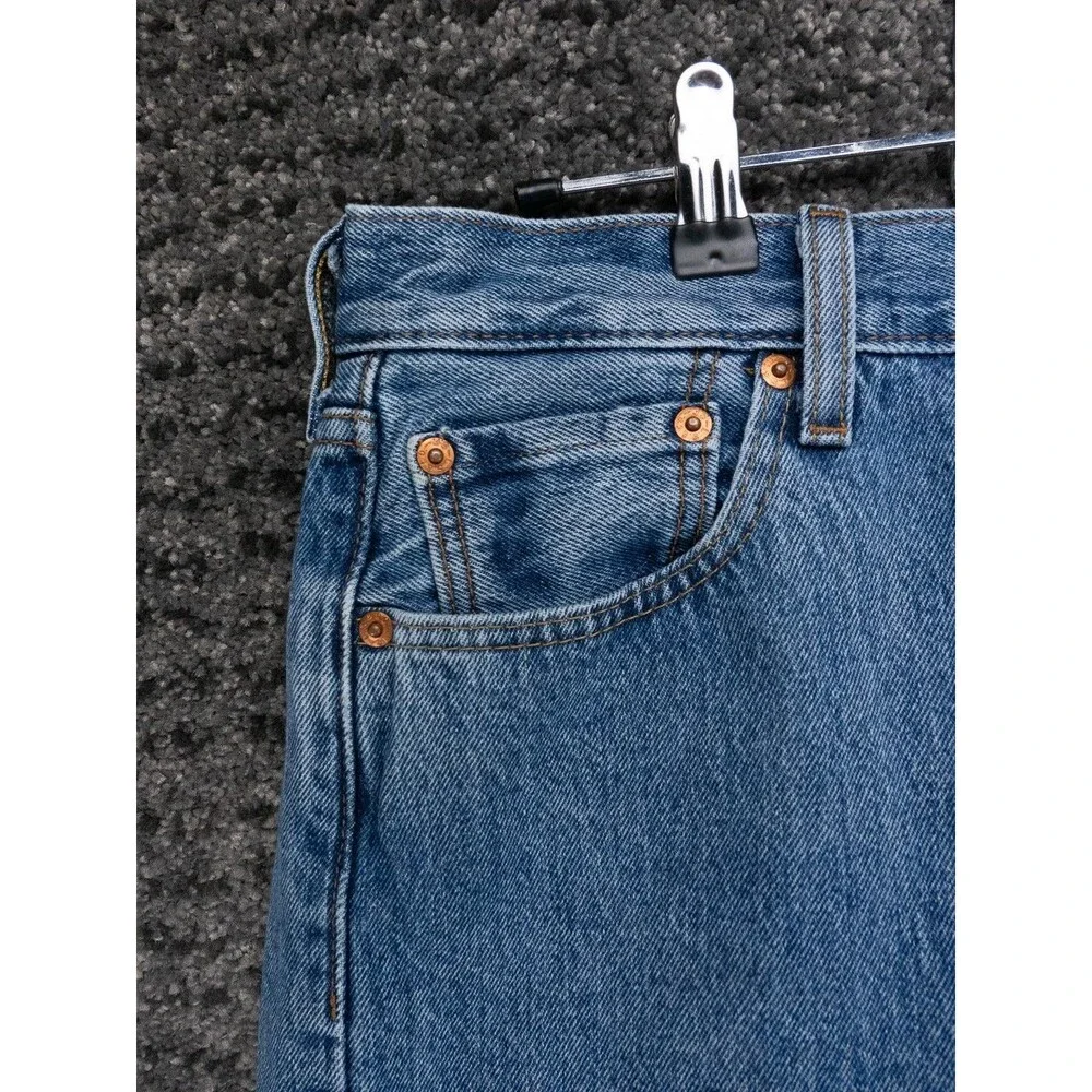 Levis 501 Jeans Mens 30x30 Blue Straight Button Fly Cotton Denim Casual Preppy